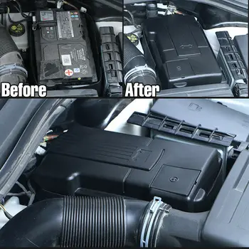 

ABS Battery Dust cover Accessory Parts Replacement For Tiguan 2017 2018 Black Car Battery
