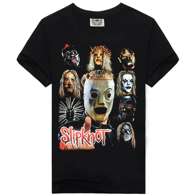 Уличная футболка Slipknot мужская хип-хоп цифровая печать черные белые футболки мужские s футболки модные хлопковые повседневные футболки с принтом