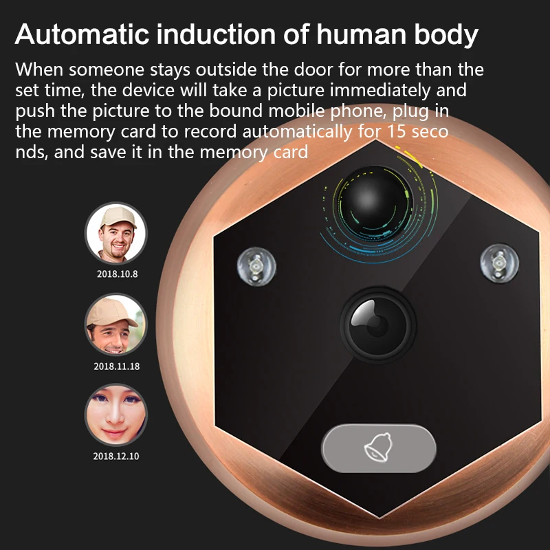 Wireless Wifi Video Intercom Doorbell Video Door Peephole Viewer Door Bell Home Security WIFI Doorbell Camera Motion Detection