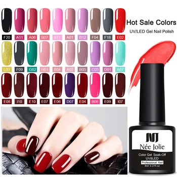 

NEE JOLIE Nail 30 Colors UV Gel Polish Soak Off UV Gel Varnish One-shot Color Nail Art Gel Decoration DIY 8ml Polish