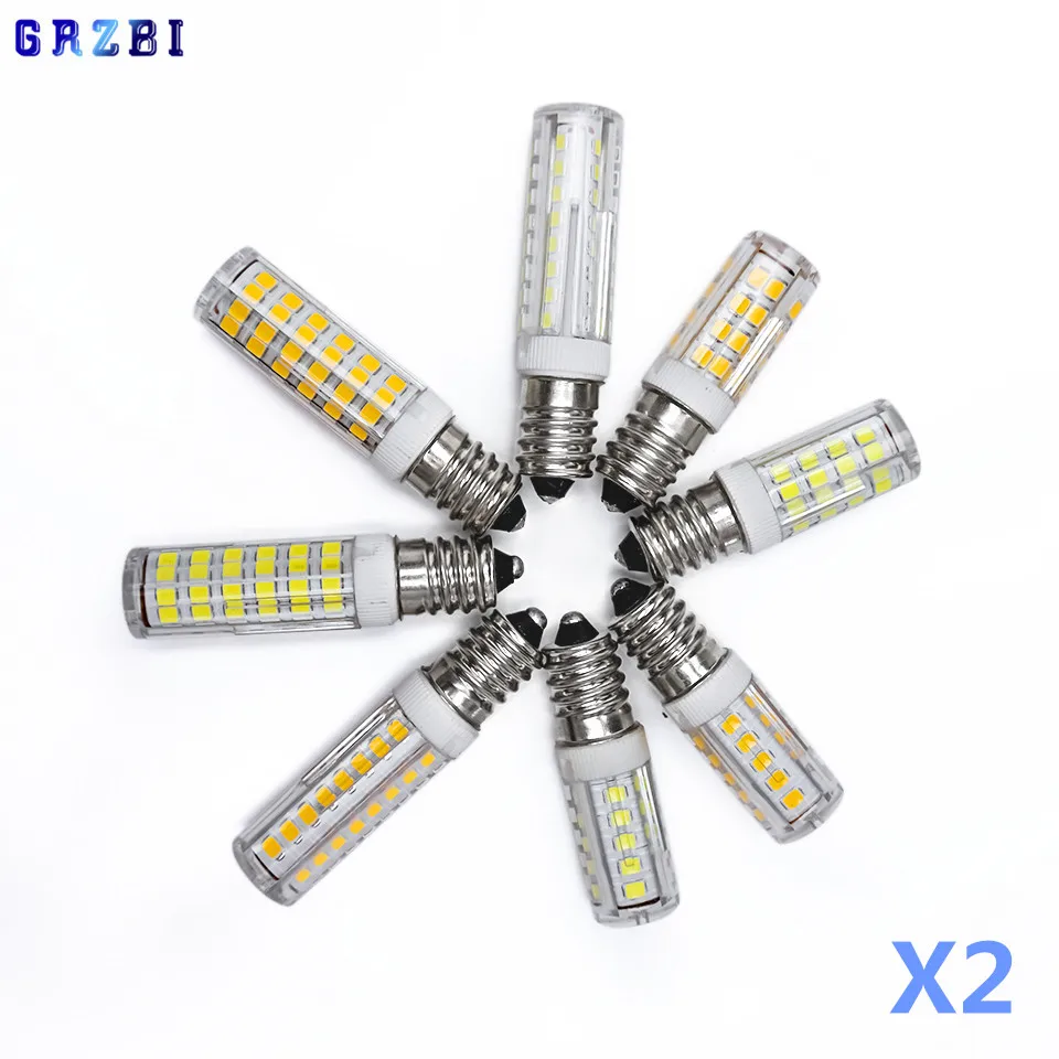 

2pcs/lot E14 LED Lamp Bulb AC 220V 240V 3W 4W 5W 7W 2835 SMD Ceramic Led light For Chandelier Spotlight Replace Halogen Lamp