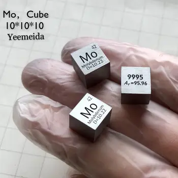 

10mm Mo≥99.95% Molybdenum Mo Cube Periodic Table Of Elements Cube Hand Made Science Educational DIY Crafts Display