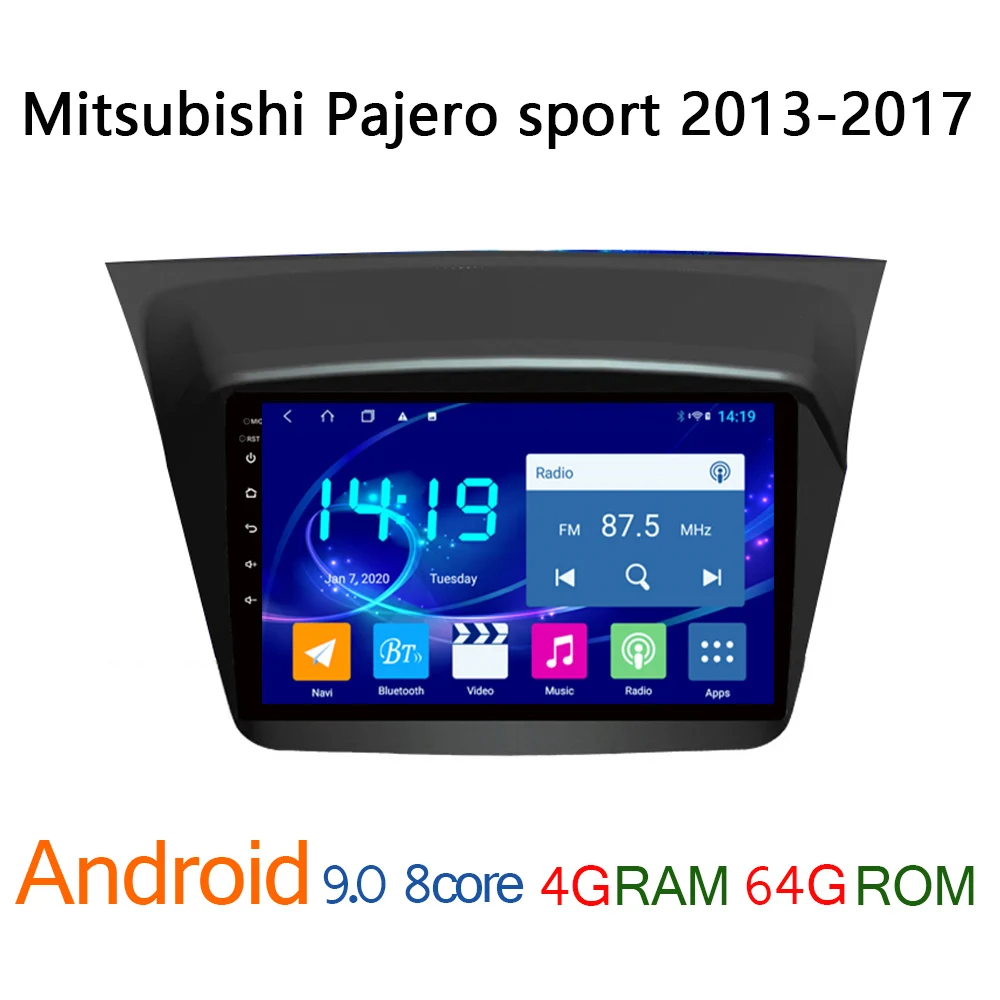 4G + 64G автомобильное радио для Mitsubishi Pajero montero sport 2013 2017 DVD мультимедийный плеер
