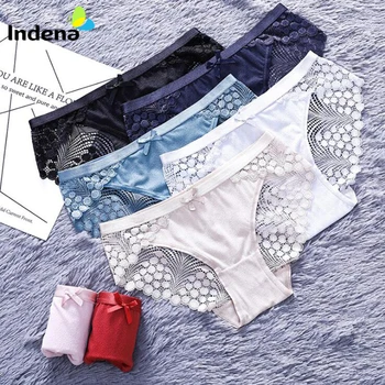 

1 Piece Sexy Lace Panties for Women Nylon Underwear Girl Transparent Briefs Ladies Knickers One Size Lingerie Intimates