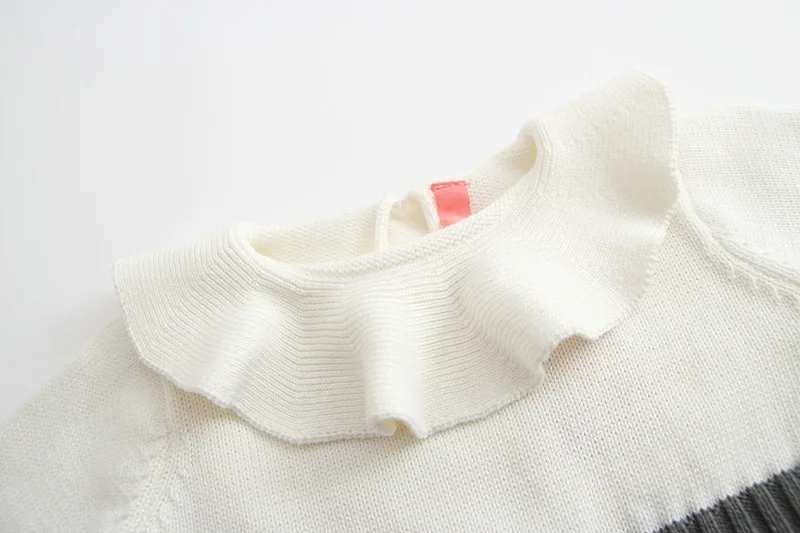 

Spring And Autumn Girls Baby Infant Peter Pan Collar Knitted Yarn Onesie Romper Yangtze River Delta Crawling Clothes