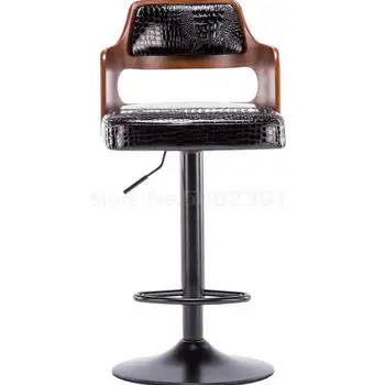 

Ou The Bar Chair Lift Rotating Light Luxury Chair, Wrought Iron European-style Bar High Chairs, Bar Stools