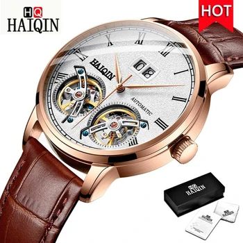 

HAIQIN Men's watches Mens Watches top brand luxury Automatic mechanical sport watch men wirstwatch Tourbillon Reloj hombres 2019