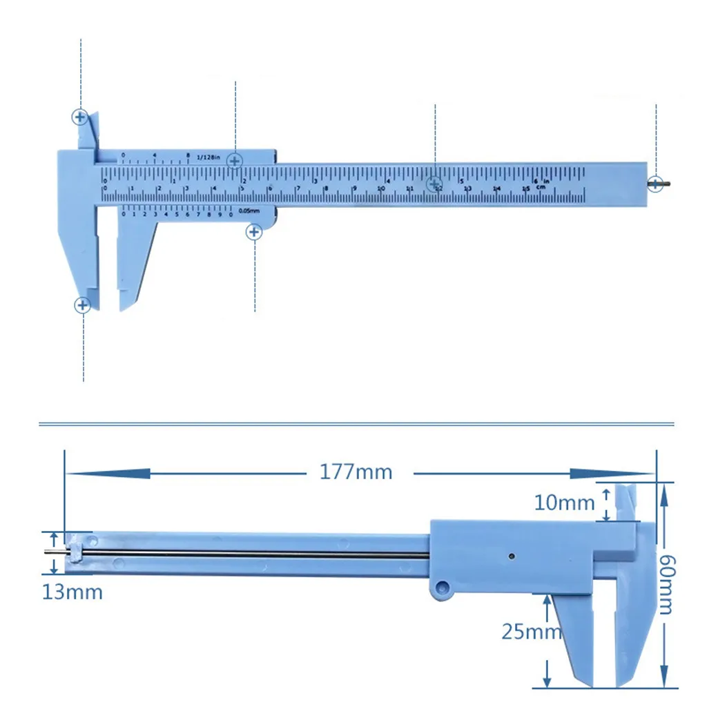 Лучшие продажи продуктов 1 шт. 150 мм мини пластиковый студенческий раздвижной штангенциркуль измерительный инструмент инструменты herramientas