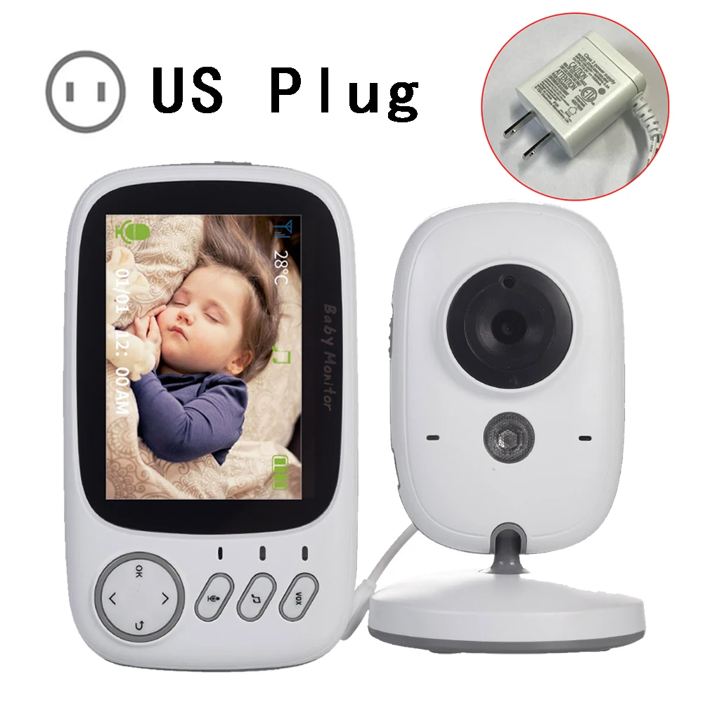 VB603-US VB603 3,2 дюймов ЖК-монитор для младенца ИК ночного видения камера безопасности температуры няня контроль температуры Колыбельная 2 способа аудио - Цвет: VB603-US