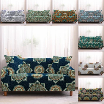 

Bohemia Sofa Cover With Elastic Cover Living Room Stretch Wrap Tight All-inclusive Sofa In Spandex For 1/2/3/4 Seater