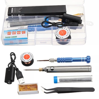 

1 Set Soldering Iron Wireless Charging Soldering Station Mini Portable Battery Soldering Iron with USB Household Welding Tools