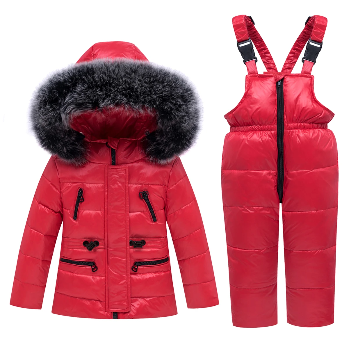 2, 3, 4, 5 лет, спортивный костюм для мальчиков, девочек Зимняя одежда комплект пуховая куртка с капюшоном-30 градусов Детский комбинезон комбинезоны, одежда для снежной погоды Одежда для малышей