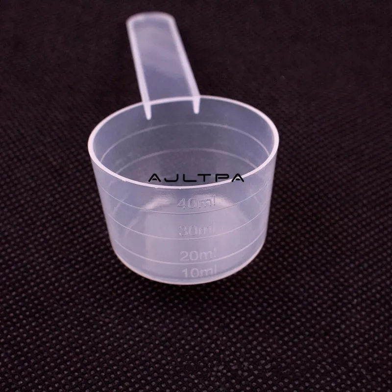50Pcs 40/50ml Plastic Measuring Coffee Scoop With Scale Baking Utensils Milk Powder Laboratory Liquid Spoon H77048
