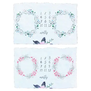 

1 Pc Kids Baby Milestone Flannel Blanket Children Twins Photo Photography Props