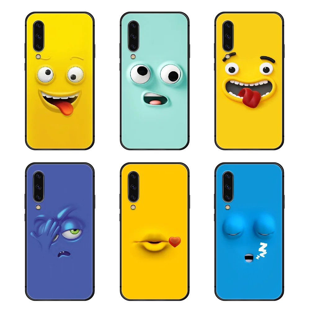 Забавная маска для лица мультяшный милый чехол телефона Samsung Galaxy A10 A20 A30 E A40 A50 A51 A70