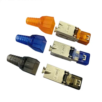 

10pcs/set Tool-Free Zinc Alloy Shielded RJ45 Cat 7 Terminal Plug Cat7 Connector 11UA