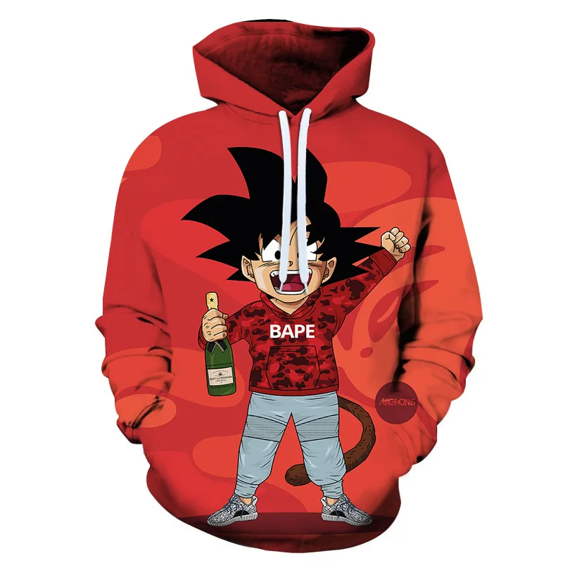 3D героя аниме Наруто/худи Dragon Ball Для мужчин/wo мужчин FashionNew дизайн толстовки