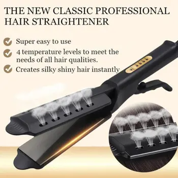 

Hair Straightener Four-Speed Fast Preheating Ceramic Tourmaline Negative Ion Flat Iron Black Hair Straightener