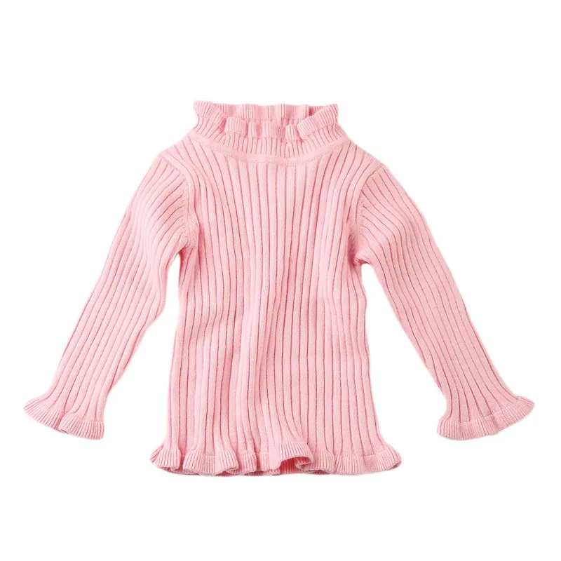 Одежда для малышей свитер с воротником под горло для маленьких мальчиков и девочек свитер с длинными рукавами для малышей на осень и зиму Теплые Топы, блузка для младенцев - Цвет: A2