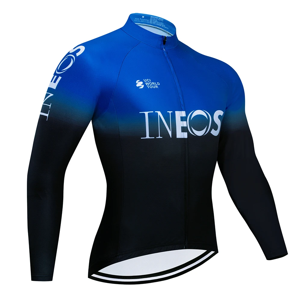 Майо Ciclismo INEOS Мужская велосипедная Джерси с длинным рукавом MTB рубашка осенние дышащие топы для велосипеда одежда для гонок