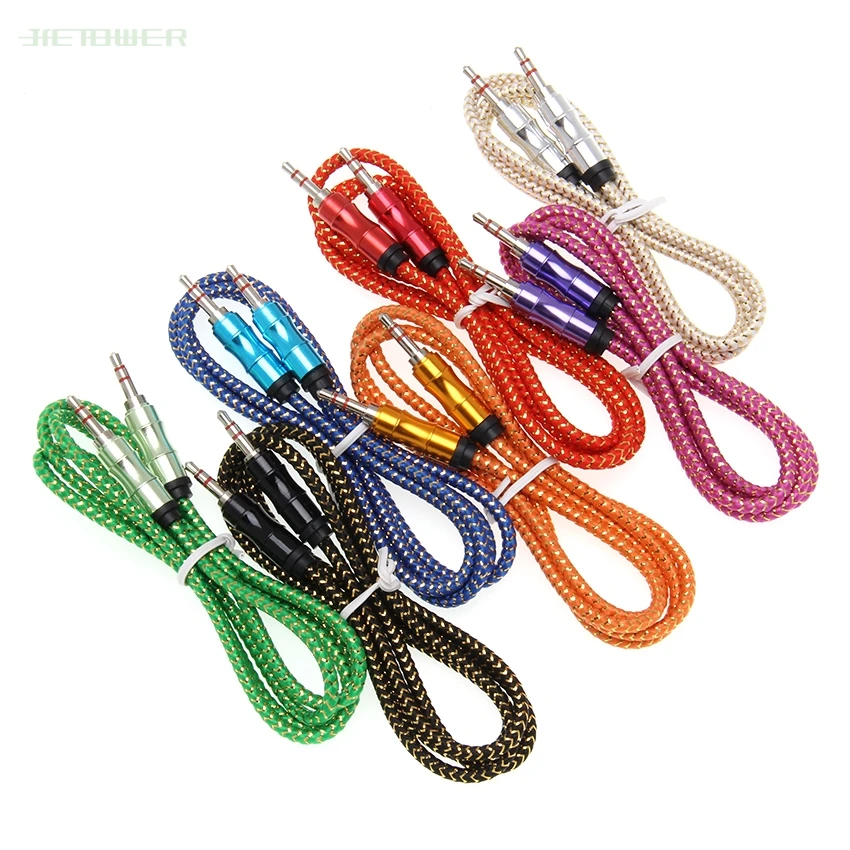 Jack Audio Cable 3 5mm Male to Male Car AUX Cable Headphone Extension Code for Phone MP3 Car Headset Speaker Wholesale 100pcs