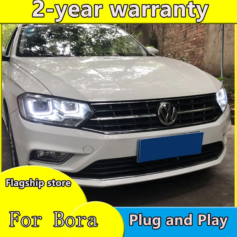 Стайлинг автомобиля для KOWELL VW Bora фары 2016 передняя фара led DRL Передняя Биксеноновая