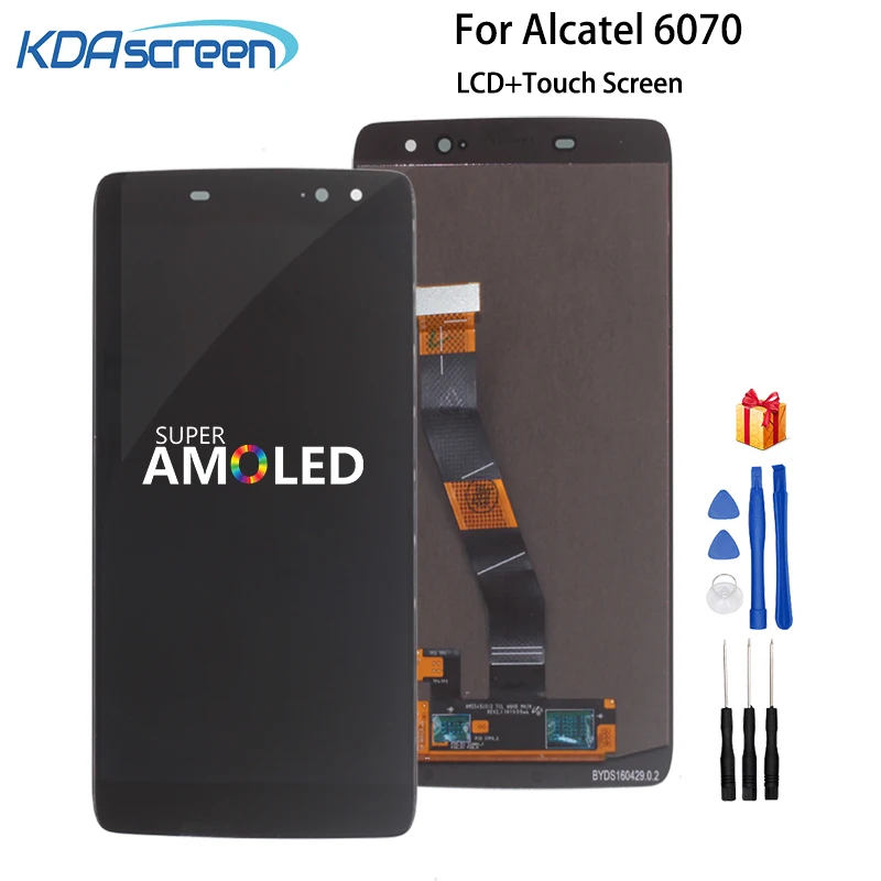 ЖК дисплей с дигитайзером на тачскрин в сборе для Alcatel vodafone idol 6070 OT6070 6070k 6070y