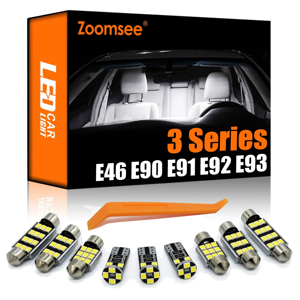 

Zoomsee Топ Canbus для BMW 3 серии E36 E46 E90 E91 E92 E93 1990-2013 автомобиля светодиодный лампы Внутри Межкомнатная дверь багажника светильник комплект лампы