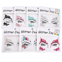 

2021 Temporary Tattoo 3D Flash Eyeliner Eyeshadow Face Sticker Glitter Rhinestones Acrylic Fake Diamond Jewel Party Makeup Tools