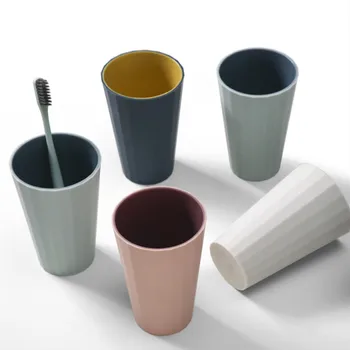 

PP Material Nordic Style Plastic Cup Toothbrush Holders Washing Drinking Home Bathroom Lightweight Tooth Mug 400/300ml