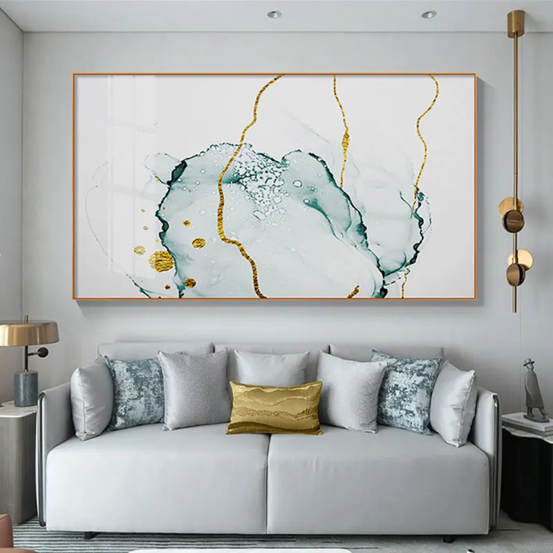 

Abstract Style Posters and Prints Fluiding Color In The Water Canvas Painting Wall Pictures for Living Room Bedroom and Aisle HD