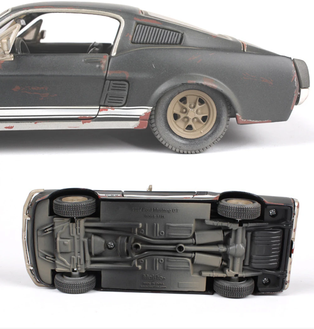 Игрушечная машина модели автомобиля 1:24 Ретро дикая лошадь модель GT украшения коллекция шоу подарки gxwj