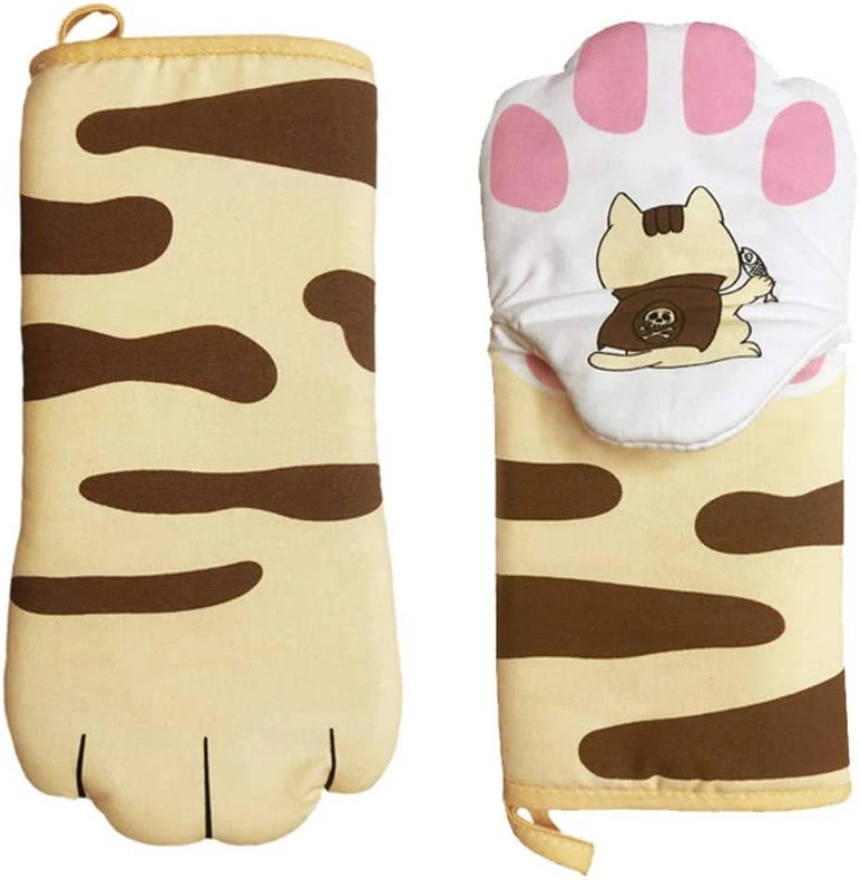 1 Pair Cat Paws Oven Mitts Thicken Heat Resistant Up To 500 Degrees Cartoon Non Slip Hot Cooking Safely Grip Oven Gloves Oven Mitts Oven Sleeves Aliexpress