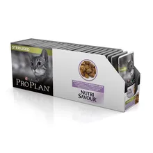 Pro Plan Nutrisavour Sterilised пауч для стерилизованных кошек и котов с индейкой(кусочки в желе, 24*85 г