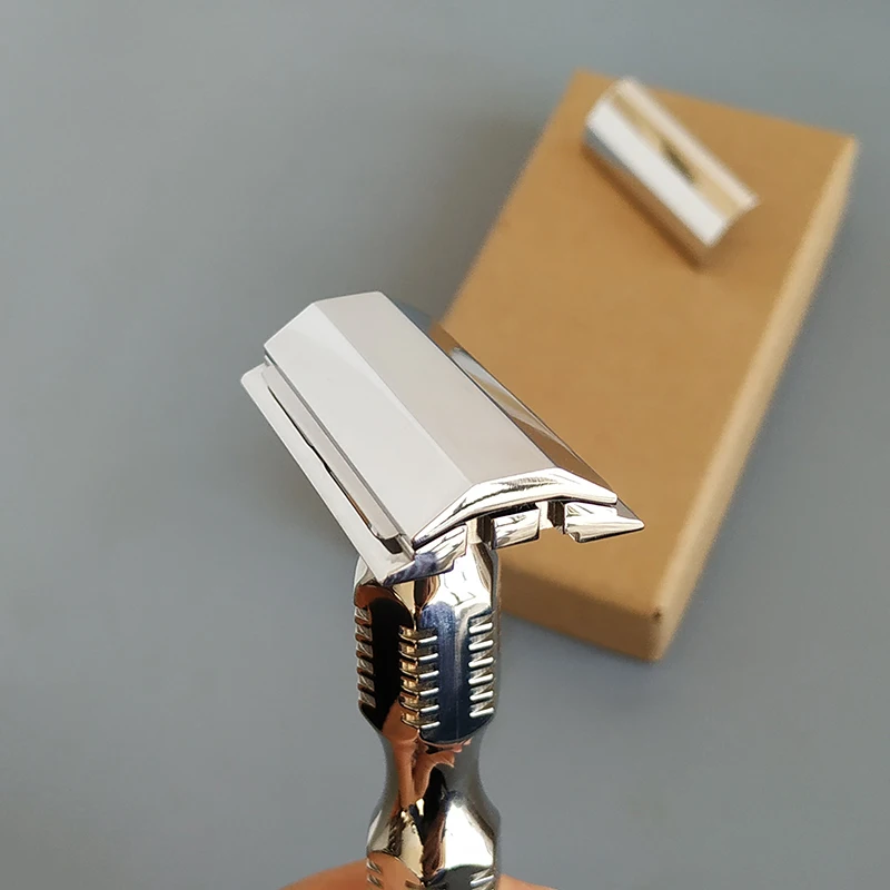 Dscosmetic S9  parallel head 316L stainless steel double edge safety razor 4