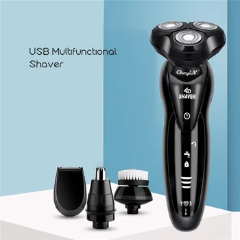 

Electric Hair Trimmer 4 In 1 Professional Hair Clipper Nose Beard Shaver For Men Face Cleansing Brush USB Rechargeable Machine45