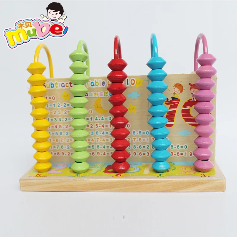 

Wooden Five-Speed Calculation Frame Children Early Childhood Learning Calculation Frame Educational Toy