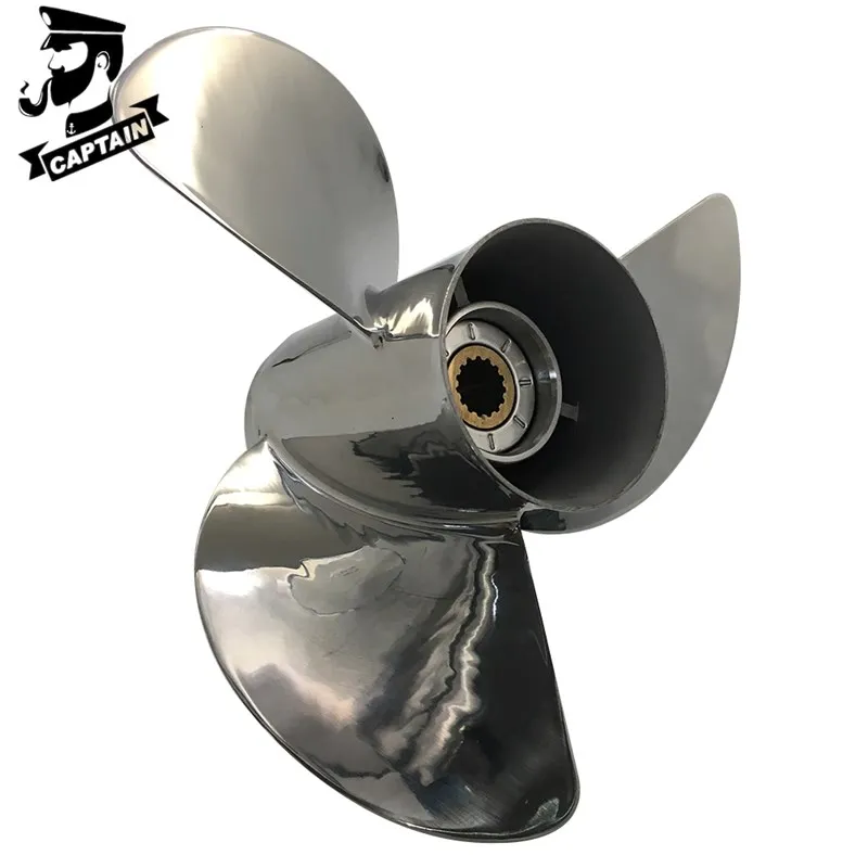 

Captain Propeller 13 1/4x17 Fit Tohatsu Outboard Engines 90HP 115HP 120HP Stainless Steel 15 Tooth Spline RH HZW1-58130-W93