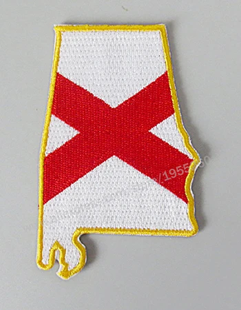 1 Alabama Флаг вышивка нашивки значки США Соединенные Штаты Америки - Цвет: 1 Alabama
