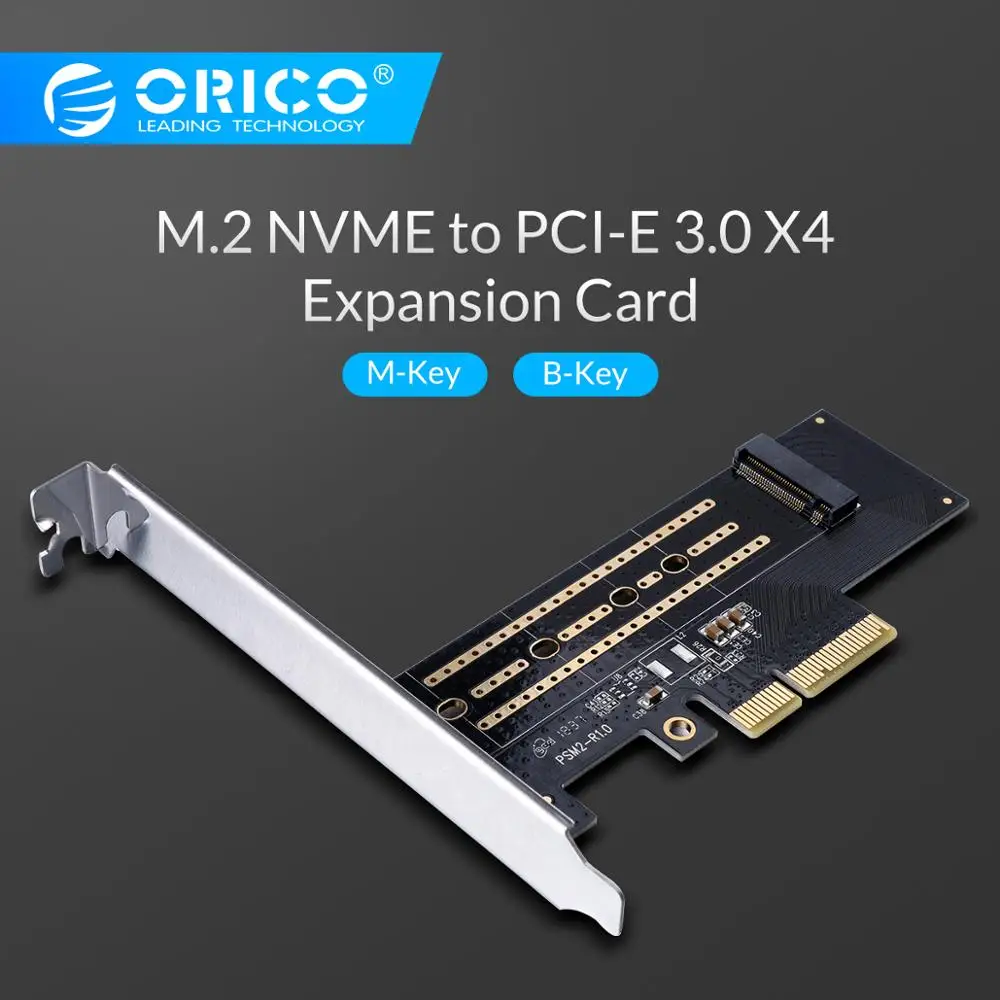 ORICO PCI-E Express M.2 M B ключ интерфейс SSD M.2 NVME к PCI-E 3,0X4 Gen3 Конвертация карты Поддержка 2230-2280 размер супер скорость карты