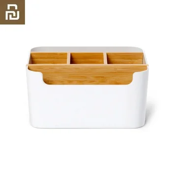 

Youpin Bamboo Fiber Tissue Storage Box Stationery Makeup Container Desktop Box for Office Smart Home Remote Control