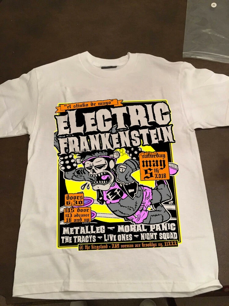 ELECTRIC FRANKENSTEIN May 5th 2018 Brooklyn WHITE T shirt |
