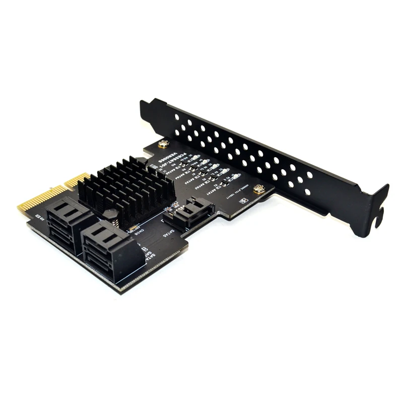 Sata Iii (6 Gbps) 5 puertos Pci-Express Tarjeta de controlador compatible Pci Express X4 X8 X16 pla