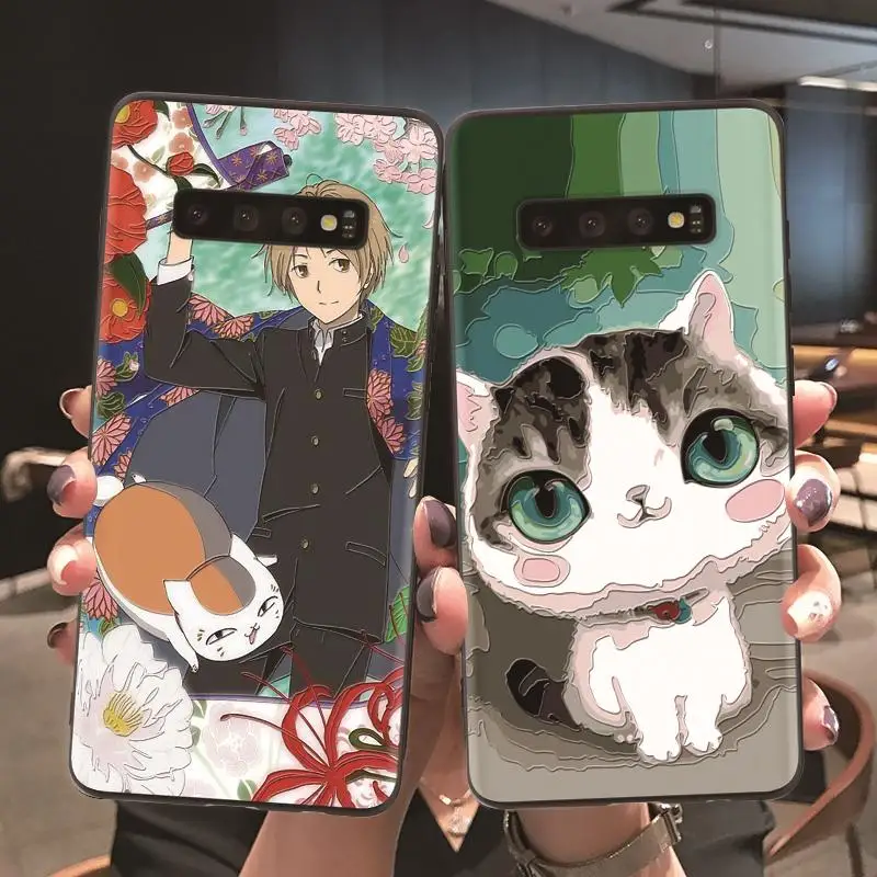 

Cartoon Cat Funny Case For Samsung Galaxy Note 10 9 8 5 J7 J4 J6 Plus 2018 J5 J3 J2 Prime 2016 2017 M10 M20 M30 3D Emboss Case