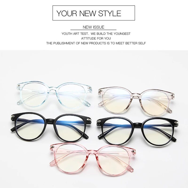 blue light filter glasses Fashion Anti-blue Glasses Student Computer Glasses Mobile Phone Goggles All-match Retro Glasses Plastic Material Universal blue blocker sunglasses