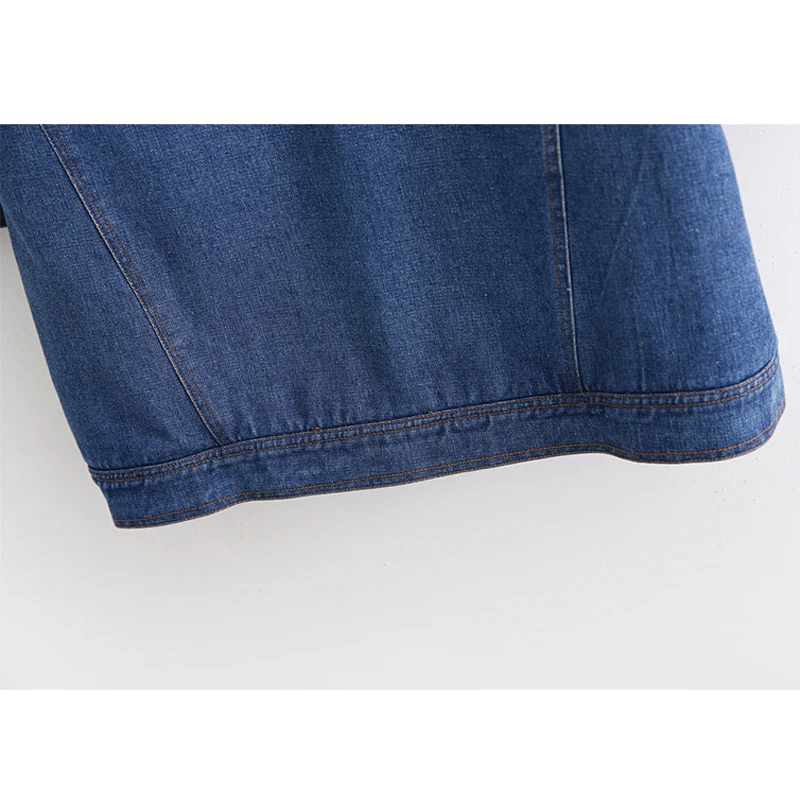 AGong Fleece Single Breasted Jackets Women Fashion Turn Down Collar Coats Women Elegant Denim Long Jackets Female Ladies KF