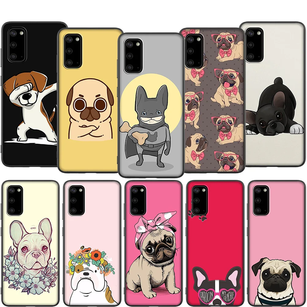 Мягкий силиконовый чехол Lavaza Bulldog для Samsung Galaxy Note 20 Ultra M11 M21 M30 M31 M31S A21S | Мобильные