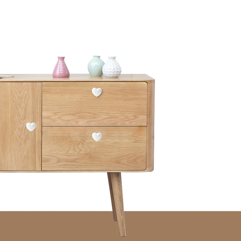 Ceramic Cartoon Cabinet Knobs and Handles Colorful Heart Drawer Closet Handles Kids Room Furniture Handle Door Hardware