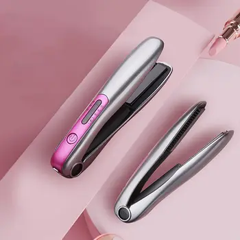 

New USB Charging Hair Straightener Mini Dual-use Electric Splint Straight Volume Wireless Portable Curler with Comb Teeth