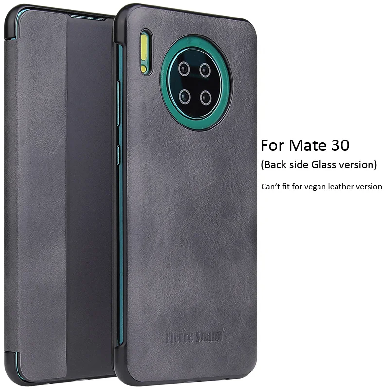 Умный кожаный чехол-книжка с окошком сна для huawei mate 30 Pro